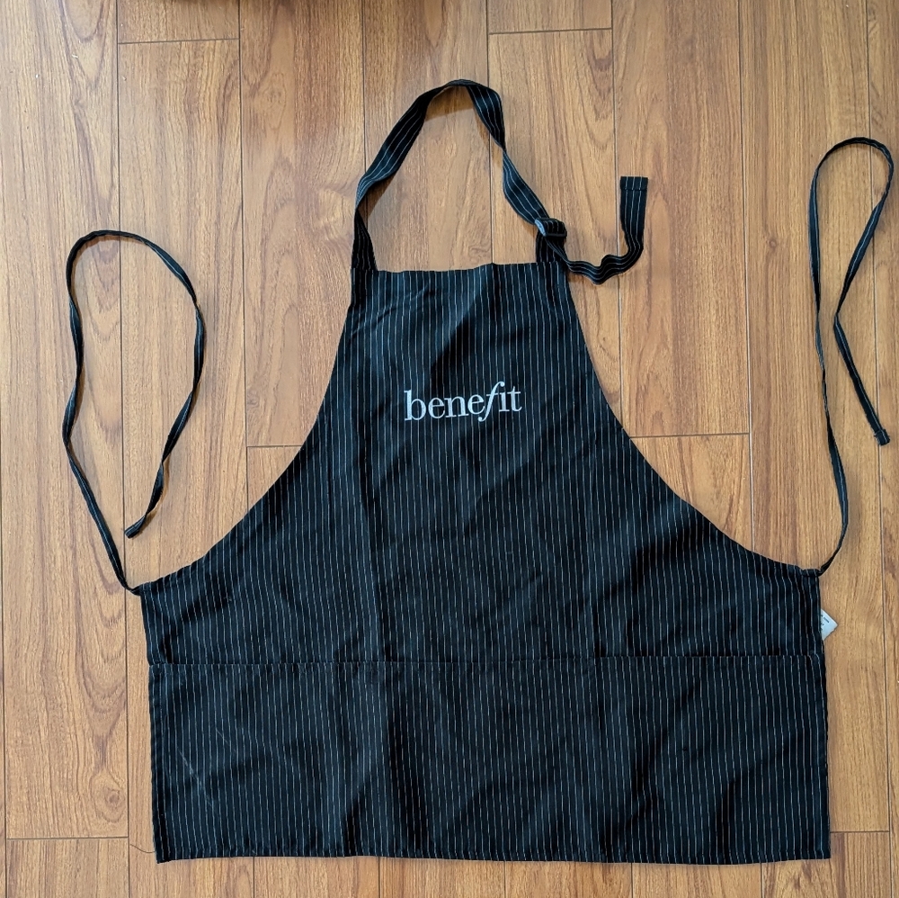 Benefit Black Pinstripe Apron